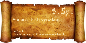 Veress Szilveszter névjegykártya